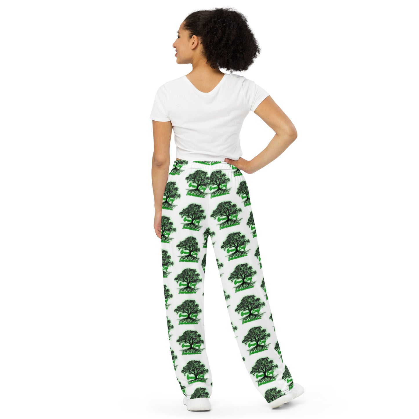 All-over print unisex wide-leg pants