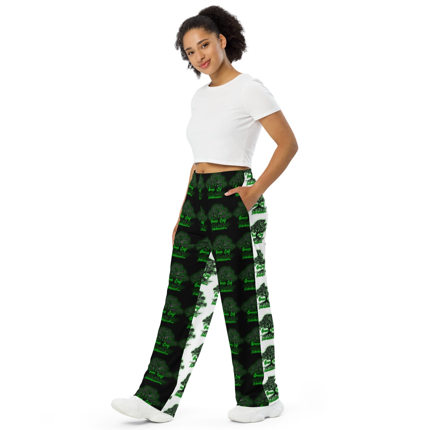 All-over print unisex wide-leg pants